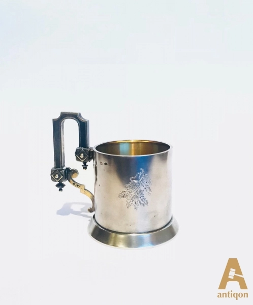 Silver cup holder. Royal Russia