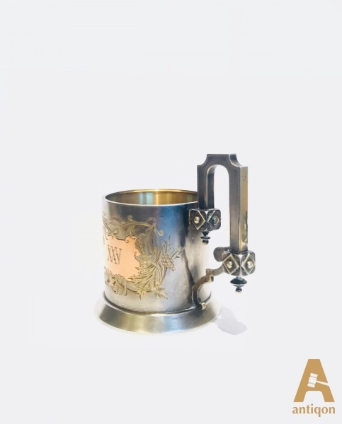 Silver cup holder. Royal Russia