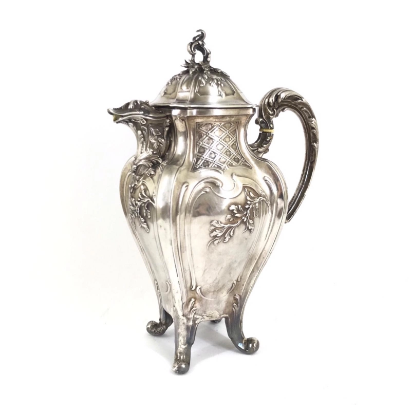 Silver teapot