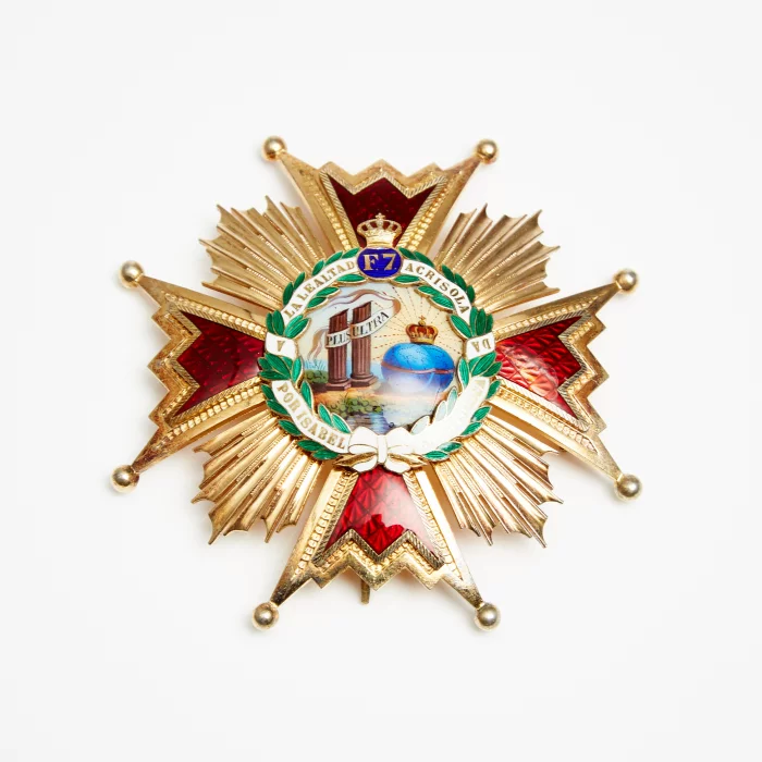 STAR OF THE GRAND CROSS OF THE ORDER OF ISABELLA THE CATHOLIC. SPAIN