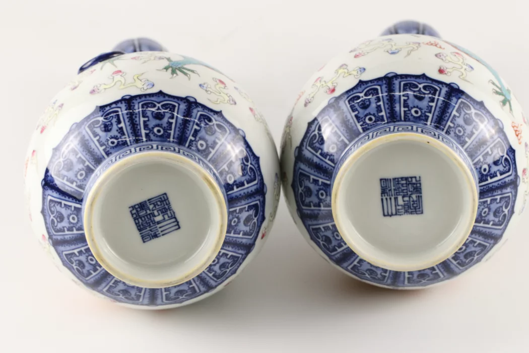 A pair of Chinese porcelain vases