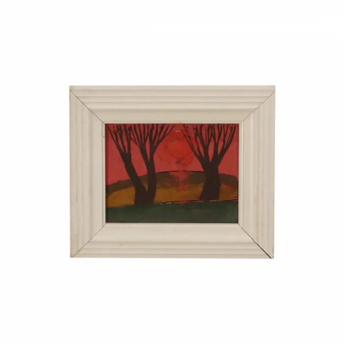 Peinture Deux arbres et le soleil  L. Mūrnieks
