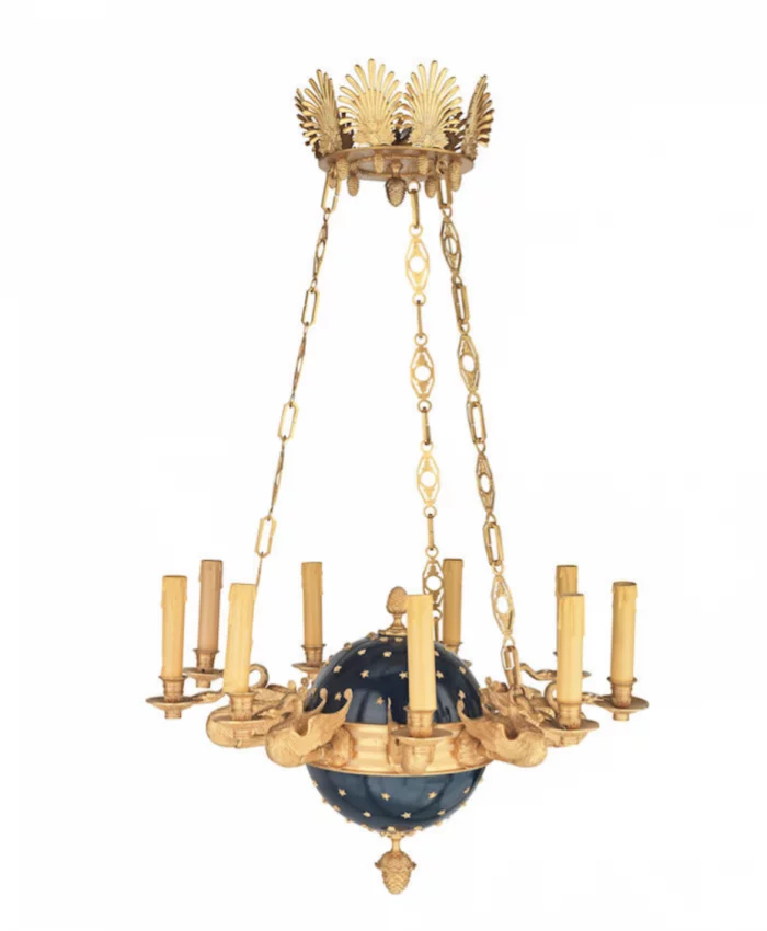 Une paire de lustres de style Empire. Russe