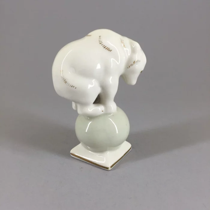 Porcelain figure White bear on the ball RFF