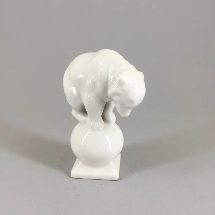 Porcelain figure White bear on the ball RFF
