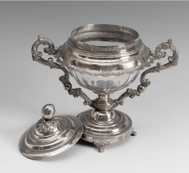 Silver jam vase