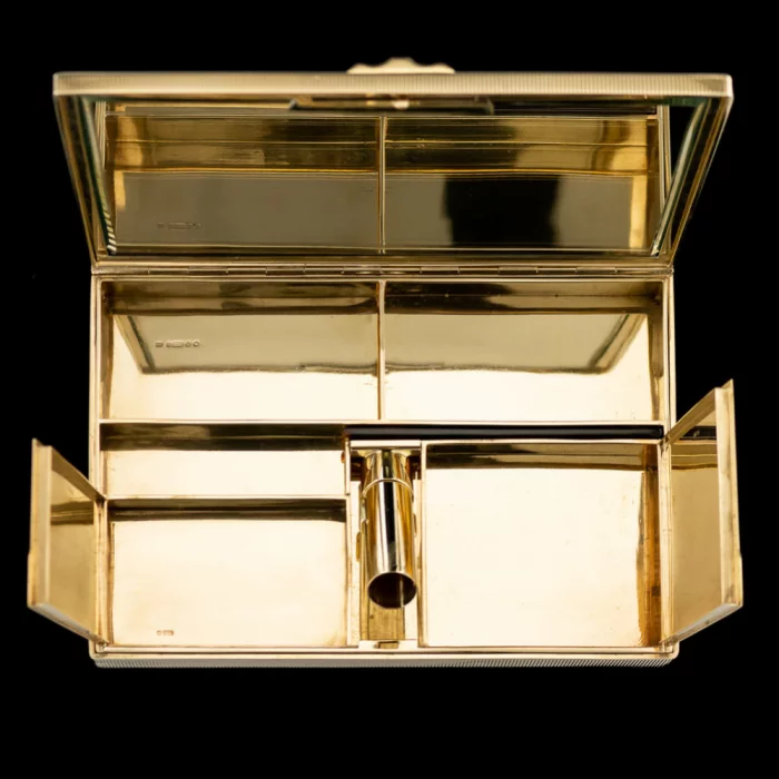Necessaire de table Cartier Art Deco en or 9K