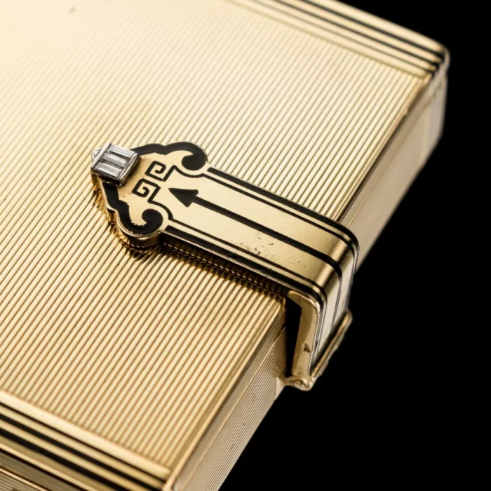 Coffret Tiffany Art Deco en or 14 carats