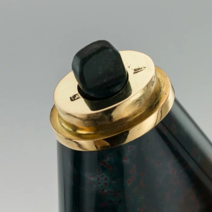 Flacon en jasper et or 14K 