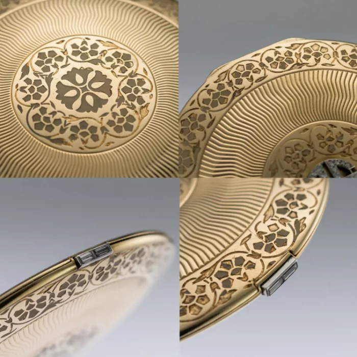 Poudrier d`or Cartier. Art Deco. 