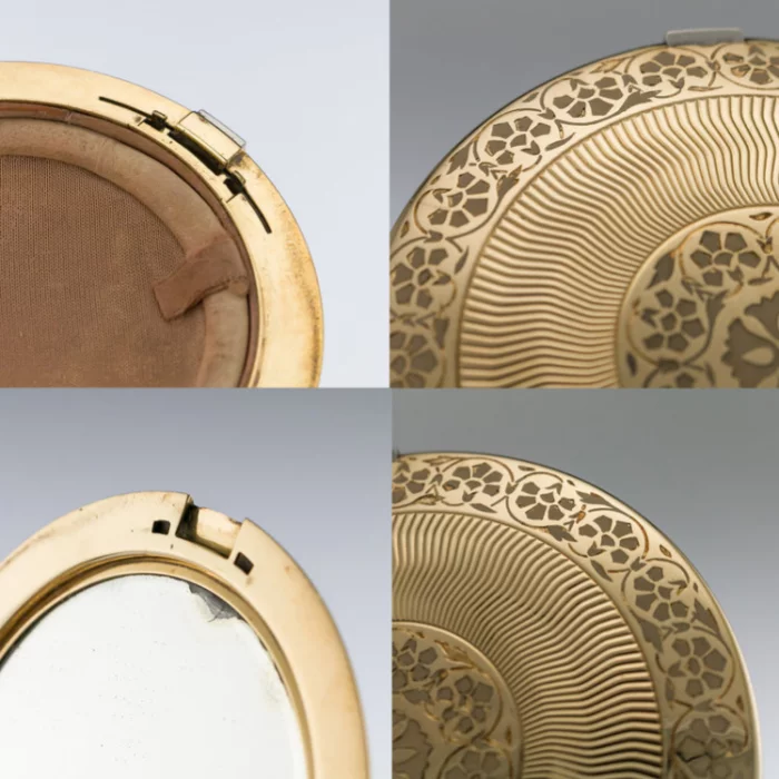 Poudrier d`or Cartier. Art Deco. 