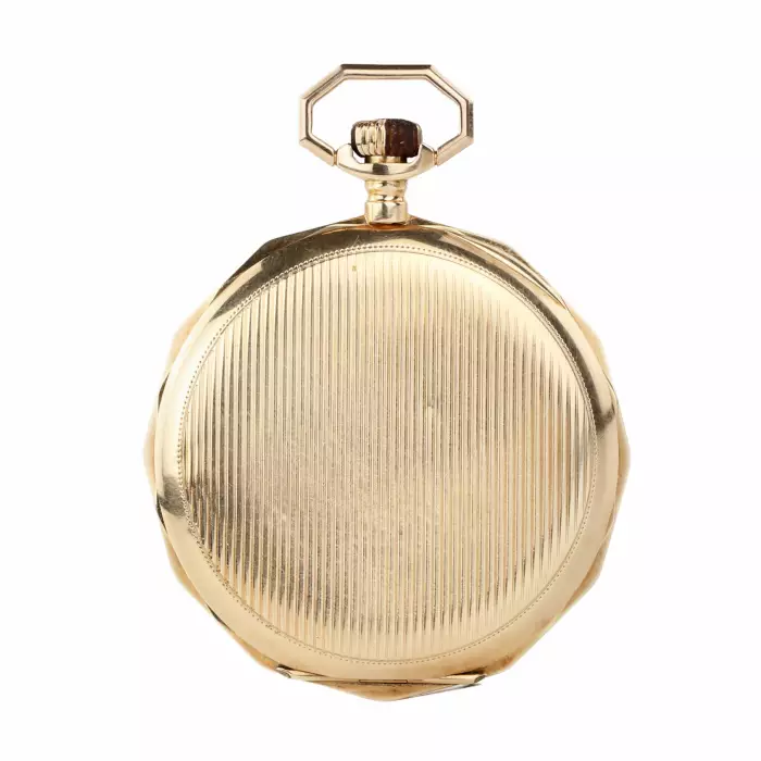 Montre de poche en or Perret et Fils Brenets. Debut du 20ème siècle. 67,2 gr 