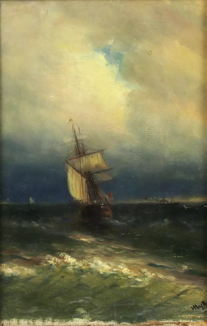Paysage marin d`Ivan Joukov. Debut du 20ème siècle. 