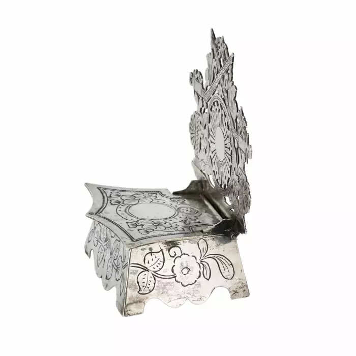 Silver salon-chair Ivan Zinoviev Manilov. Kostroma, 1882-1892. 