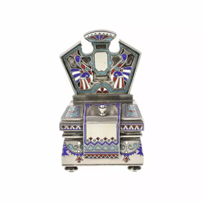 Trône de salière en argent massif et lourd d`Ivan Khlebnikov. Moscou.1883 