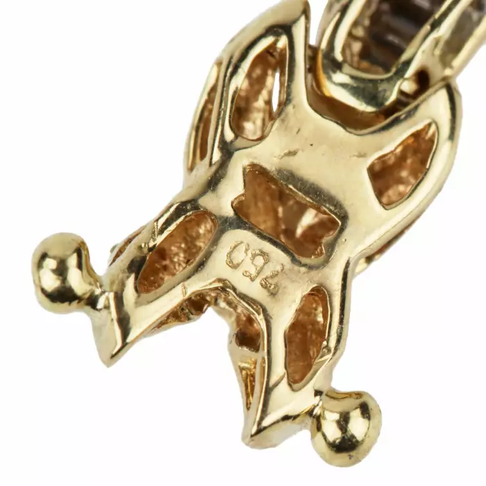 Gold bracelet 750 with diamonds. 