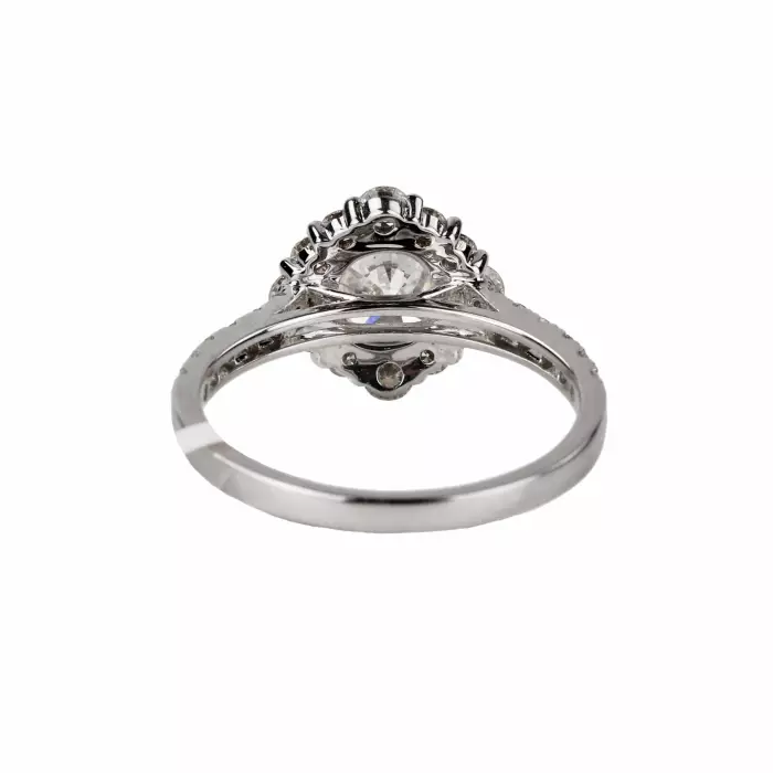 BAGUE EN OR BLANC 18 CARATS SERTIE DE DIAMANTS