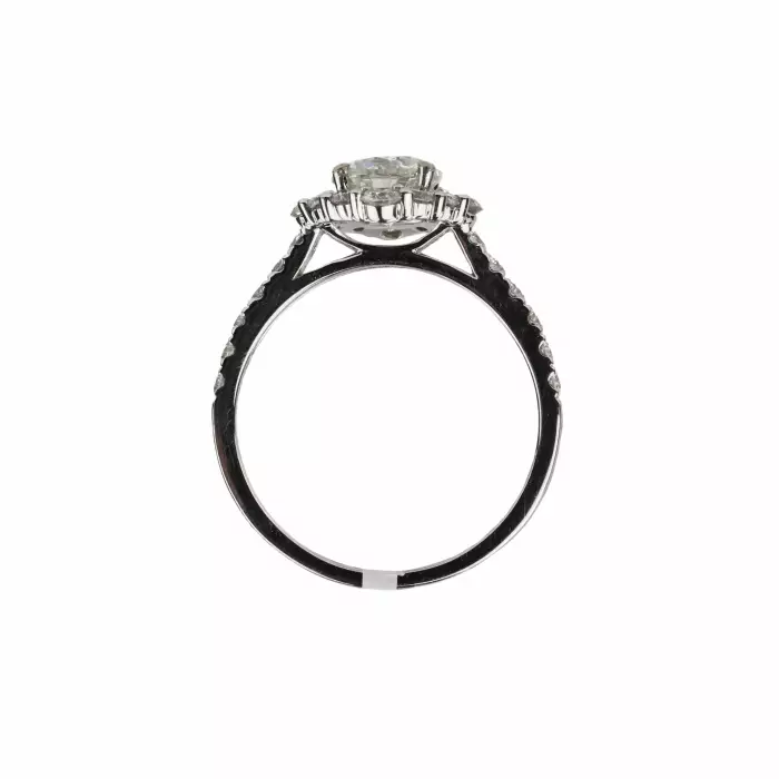 BAGUE EN OR BLANC 18 CARATS SERTIE DE DIAMANTS