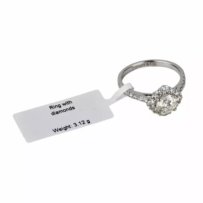 BAGUE EN OR BLANC 18 CARATS SERTIE DE DIAMANTS