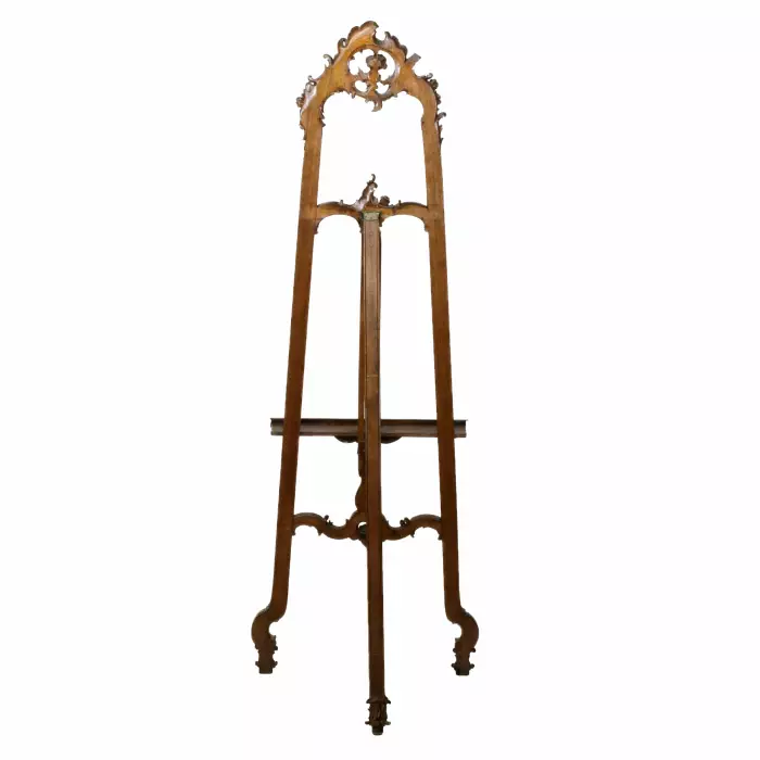 Carved, wooden easel of the turn of the 19th-20th centuries in neo-rococo style. 