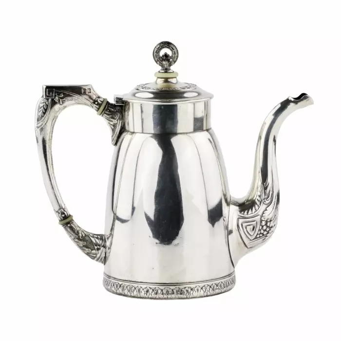 Service à the et cafe en argent russe. 2e Artel de Moscou. 1908-1917. 