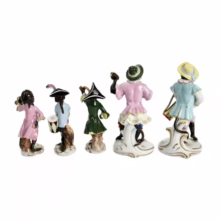 Porcelain group Monkey Orchestra.