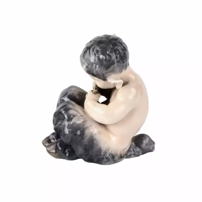 Figurine Faune avec flûte. Royal Copenhague. 