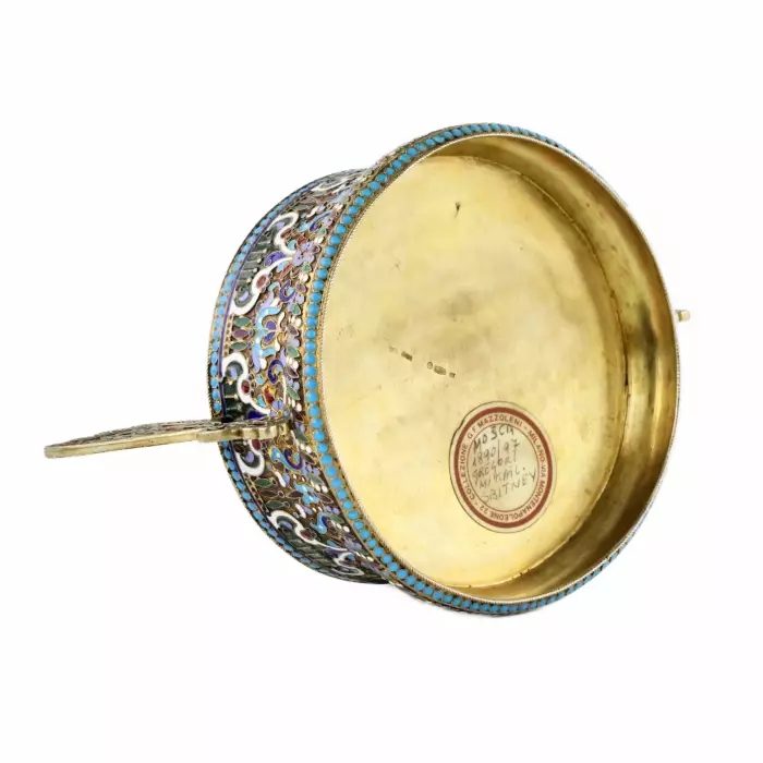 Sucrier russe en argent avec pince. 