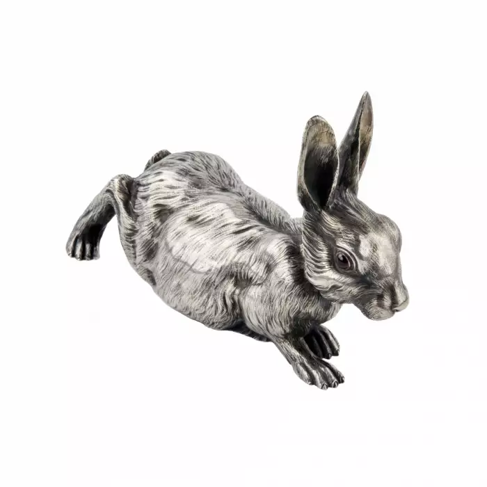 SILVER HARE BELL, VIKTOR AARNE FOR THE HOUSE OF FABERGÉ  RUSSIA, SAINT PETERSBURG, TURN OF THE 19TH–20TH CENTURY