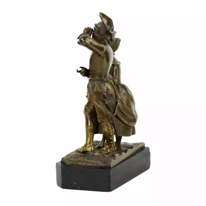 Sculpture en bronze Couple romantique. 