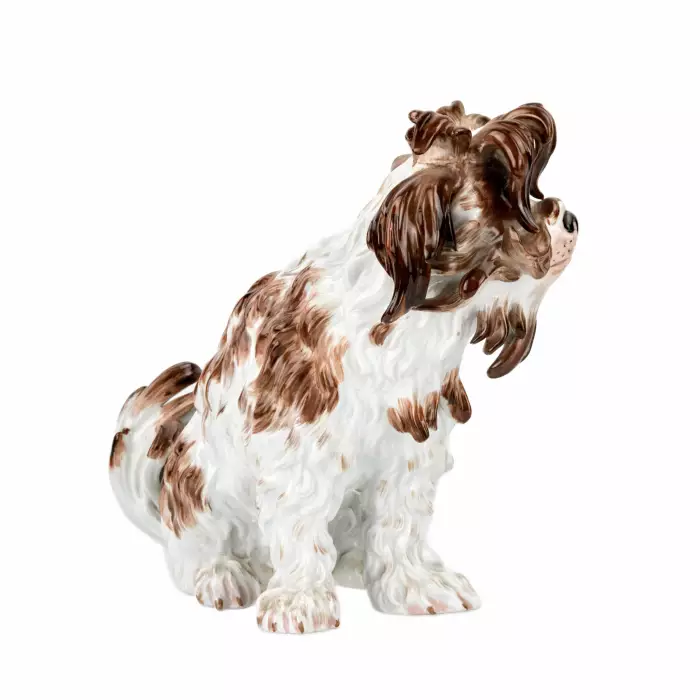 SCULPTURE EN PORCELAINE DE BICHON MEISSEN ALLEMAGNE, MEISSEN, DEUXIÈME MOITIÉ DU XIXe SIÈCLE
