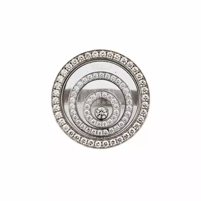 Bague Сhopard en or blanc et diamants. 