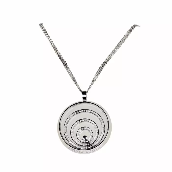 Pendentif Chopard en or blanc et diamants. 