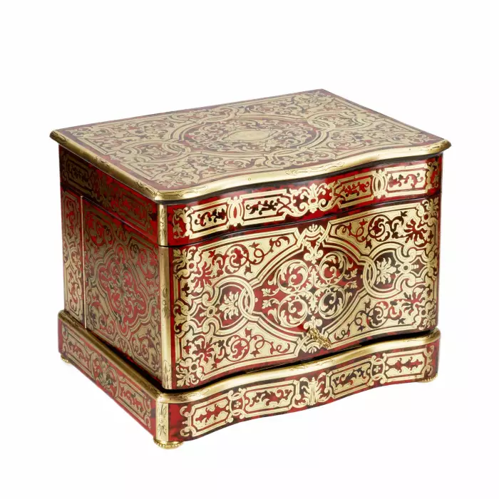 Carriage bar in marquetry, Napoleon III style. TH. ANNEE 22 rue Chapon à Paris. 19th century. 