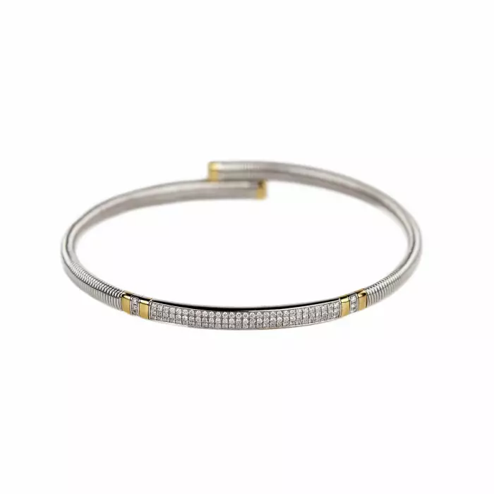 Gracieux bracelet en or avec diamants. Giorgio Visconti. 