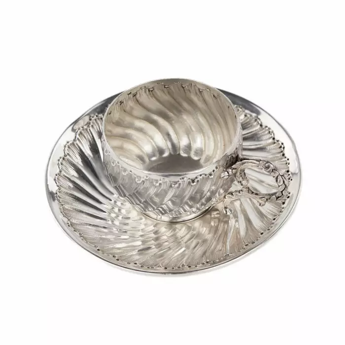 Paire de cafe en argent. France, Paris, Pierre Gavard, 1886-1895. 
