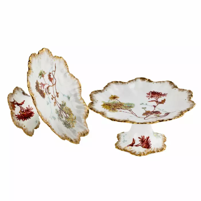 Porcelain service Limoges in the style of Art Nouveau. 20th century. 