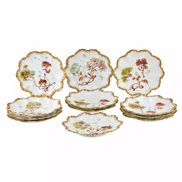 Porcelain service Limoges in the style of Art Nouveau. 20th century. 