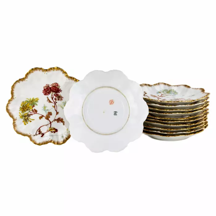 Porcelain service Limoges in the style of Art Nouveau. 20th century. 