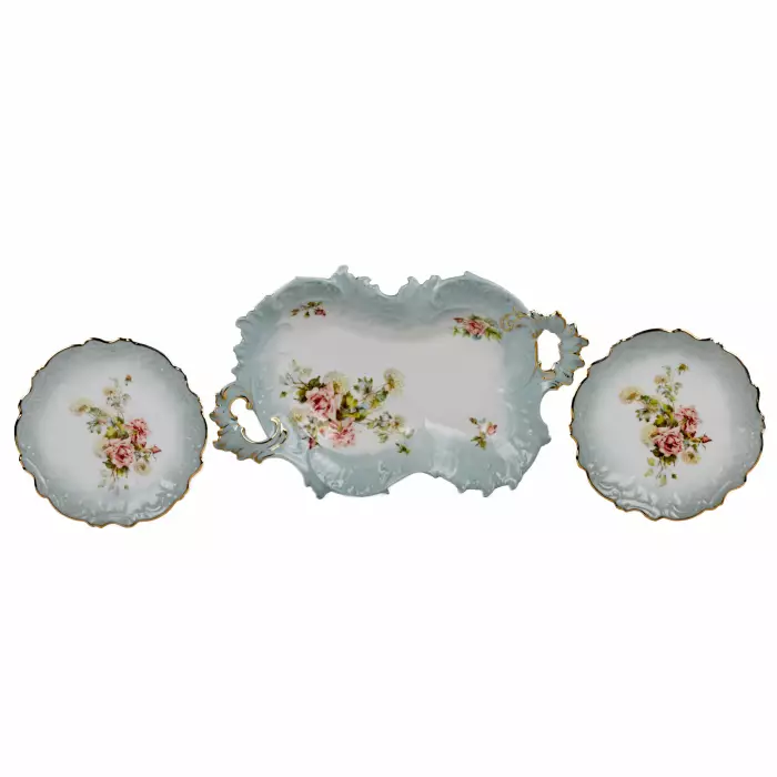 Delicate, porcelain, tea and coffee service, in neo-baroque forms. J.Jaksch&co. Riga. 