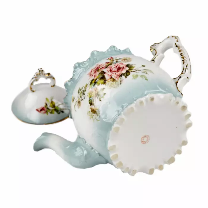 Delicate, porcelain, tea and coffee service, in neo-baroque forms. J.Jaksch&co. Riga. 
