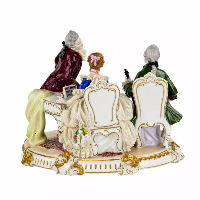Unterweissbach. Scène de porcelaine Concert galant. 