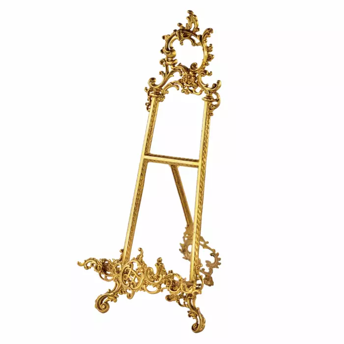 Chevalet de table en bronze dore de style Rococo. 