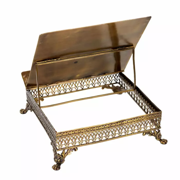 LUTRIN DE TABLE EN BRONZE ET LAITON DORÉ. EUROPE, XXE SIÈCLE