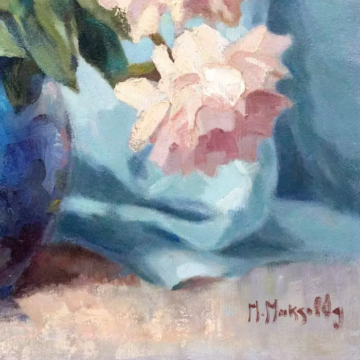 STILL LIFE WITH PEONIES. MAXIMILIAN MAKSOLLY. ESTONIA, 1930s