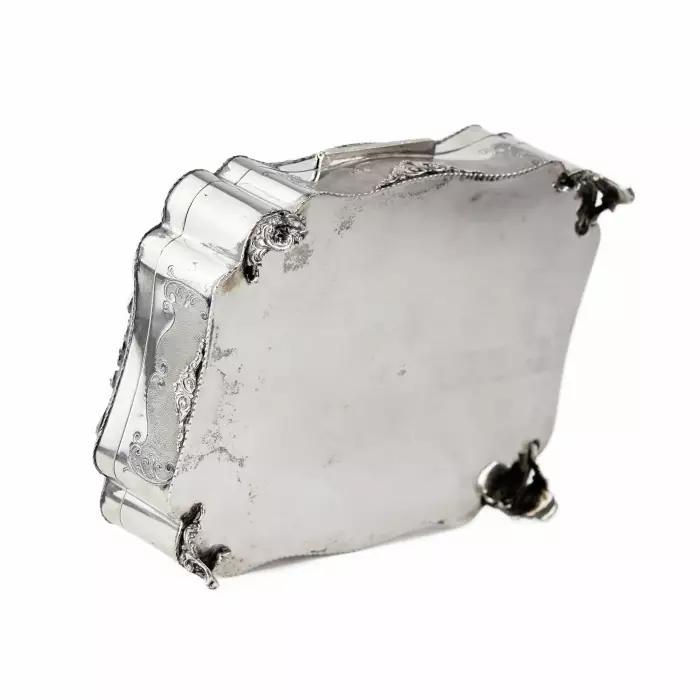 Large, silver box. The turn of the 19th-20th centuries.