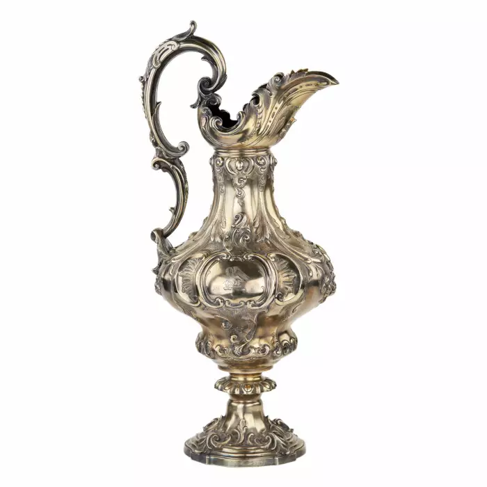Robert Harper. Грандиозный, серебряный кувшин для воды с позолотой. London 1876. 