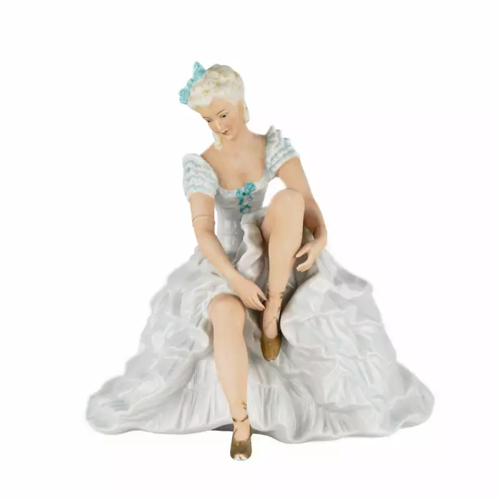 Porcelain figurine. Ballerina. Unterweissbach. Germany. 1950-1960s 