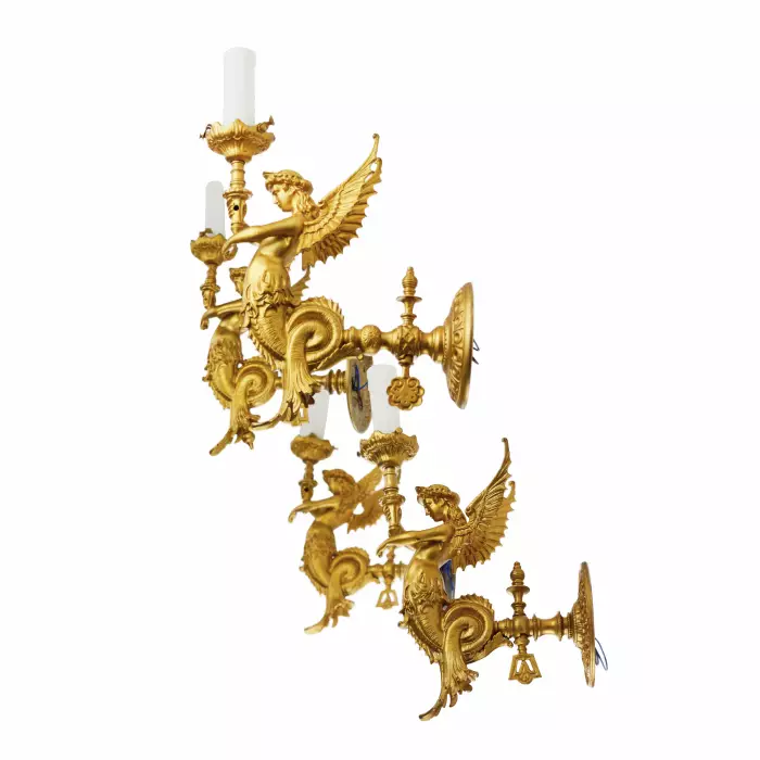 Four sconces made in the style of Napoleon III. France. The turn of the 19th and 20th centuries. 