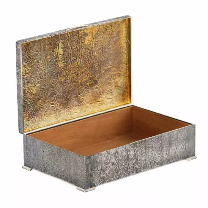 Boîte en argent pour cigarettes Nugget Finlande. Debut du 20ème siècle. 